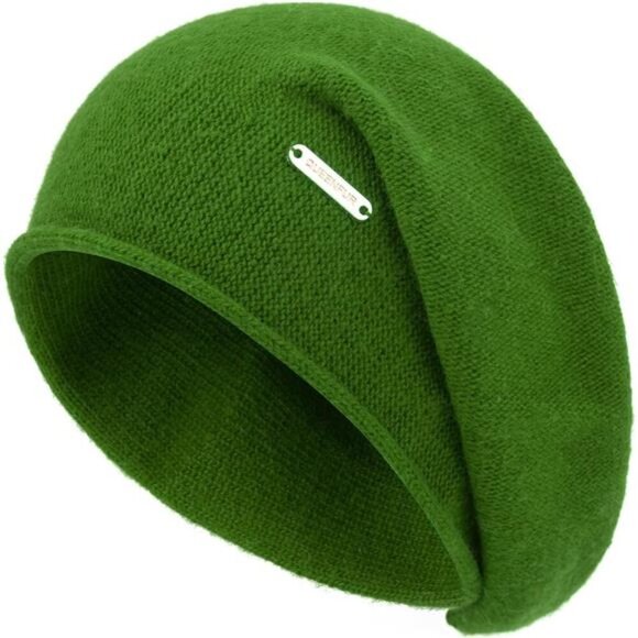 Accessories - Knit Slouchy Beanie Hats Green